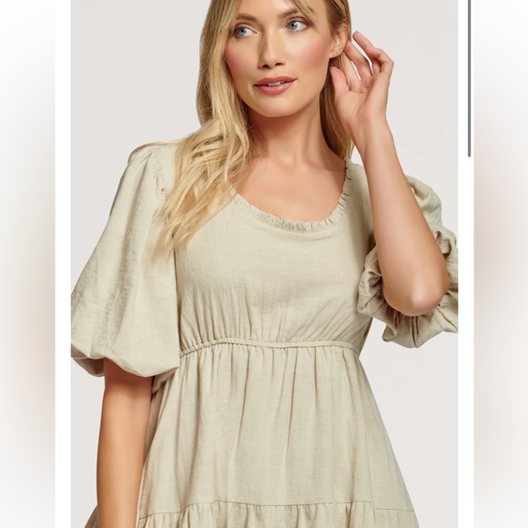 Lost and Wander Coastal Dream Balloon Short Sleeve Dress - Picture 4 of 9